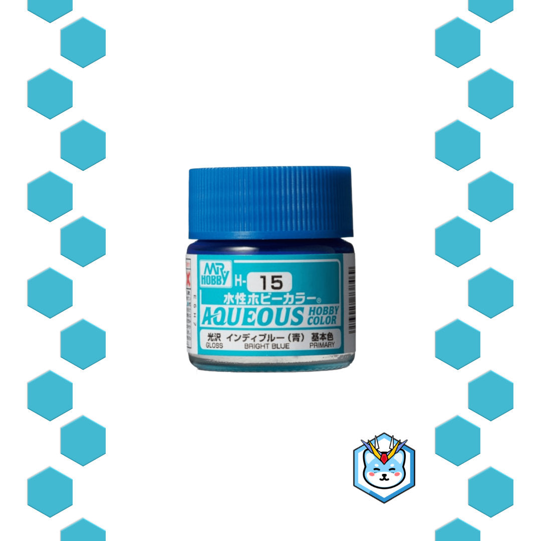 Aqueous Hobby Color H15 Bright Blue - Glacier Hobbies - GSI Creo