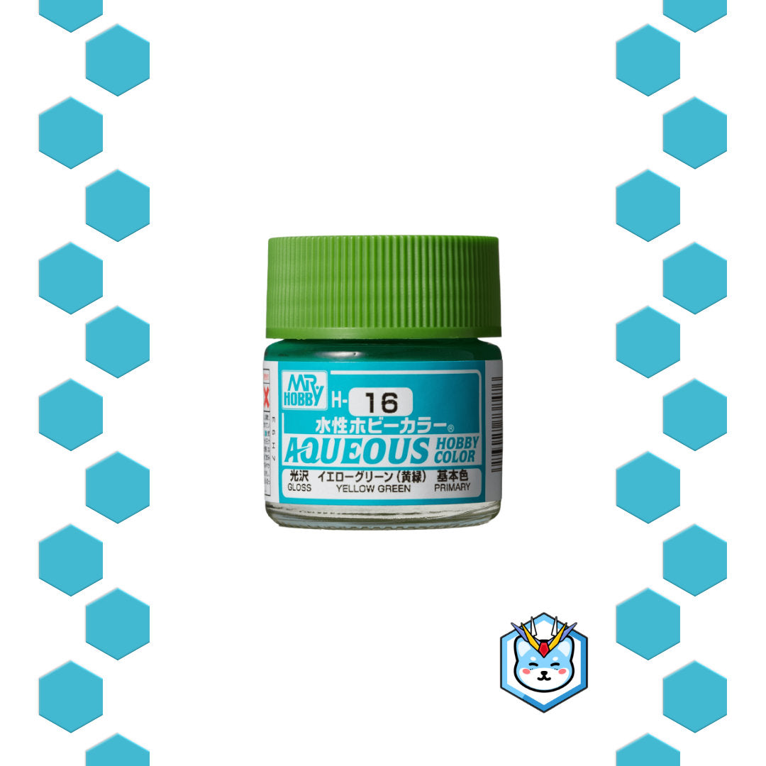 Aqueous Hobby Color H16 Yellow Green - Glacier Hobbies - GSI Creo