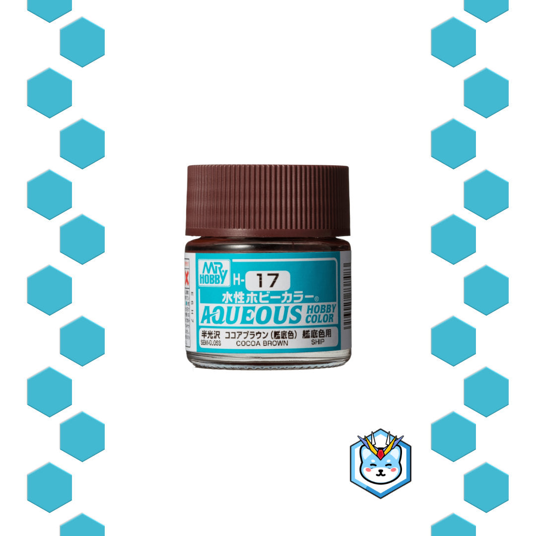 Aqueous Hobby Color H17 Cocoa Brown - Glacier Hobbies - GSI Creo