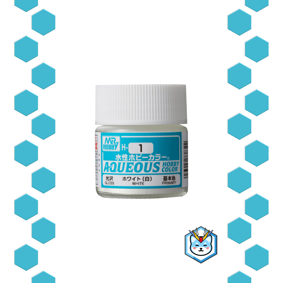 Aqueous Hobby Color H1 White - Glacier Hobbies - GSI Creo