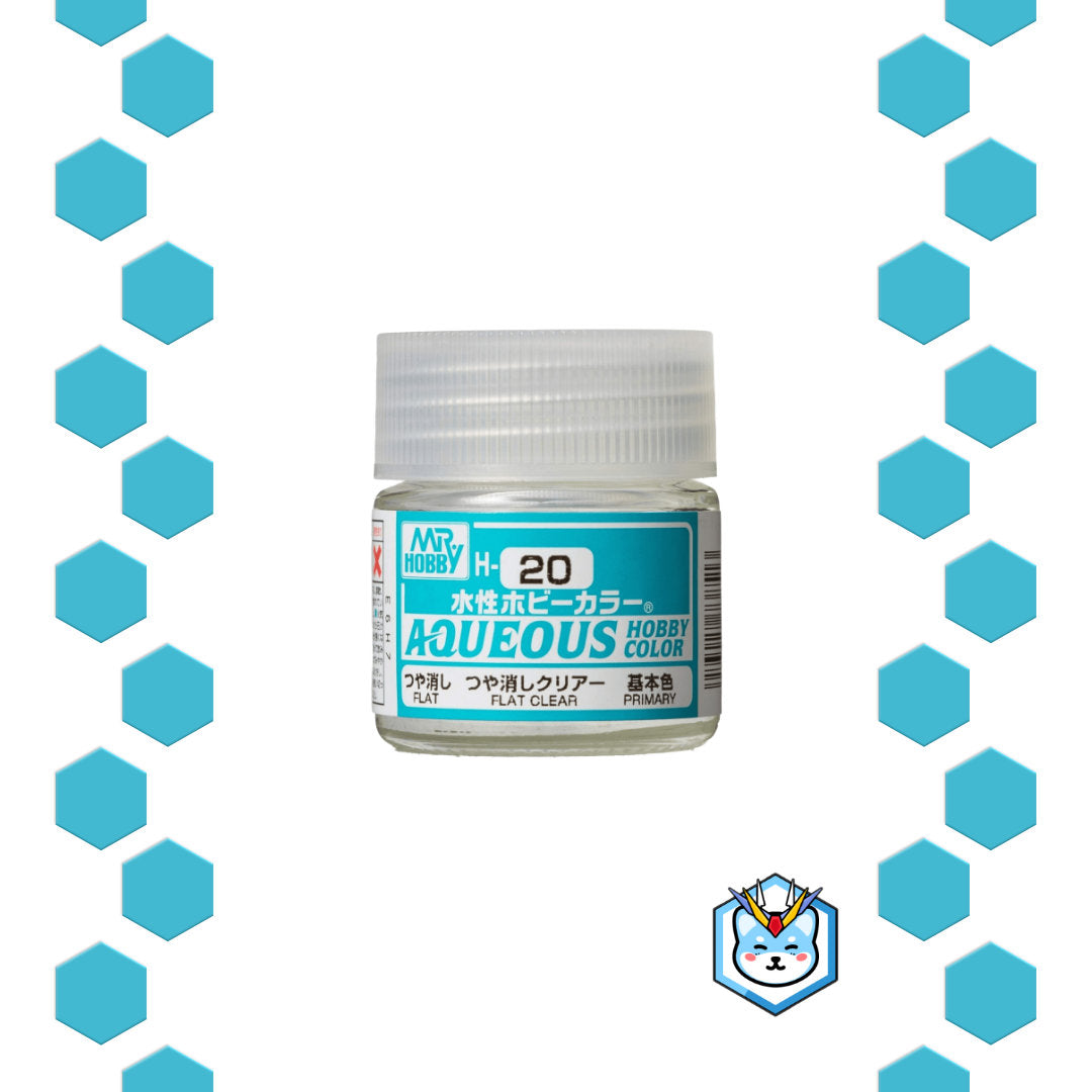 Aqueous Hobby Color H20 Flat Clear - Glacier Hobbies - GSI Creo