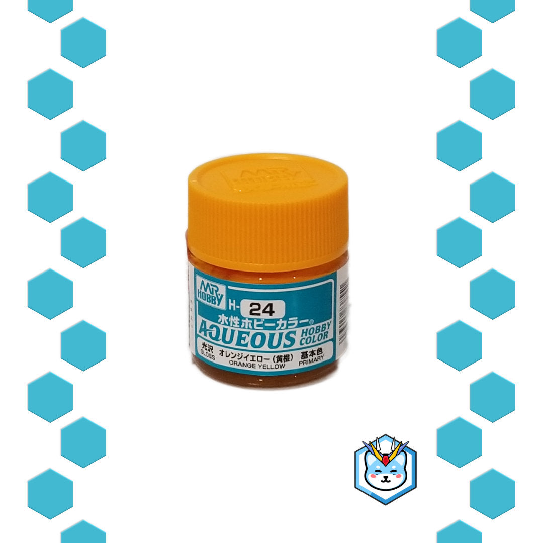 Aqueous Hobby Color H24 Orange Yellow - Glacier Hobbies - GSI Creo