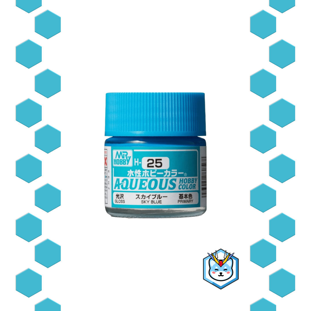 Aqueous Hobby Color H25 Sky Blue - Glacier Hobbies - GSI Creo