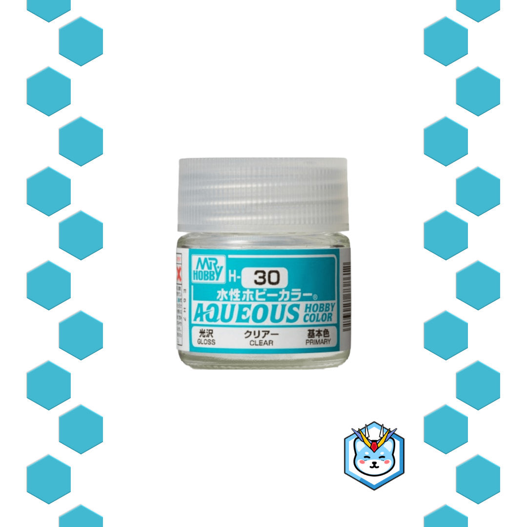 Aqueous Hobby Color H30 Clear - Glacier Hobbies - GSI Creo