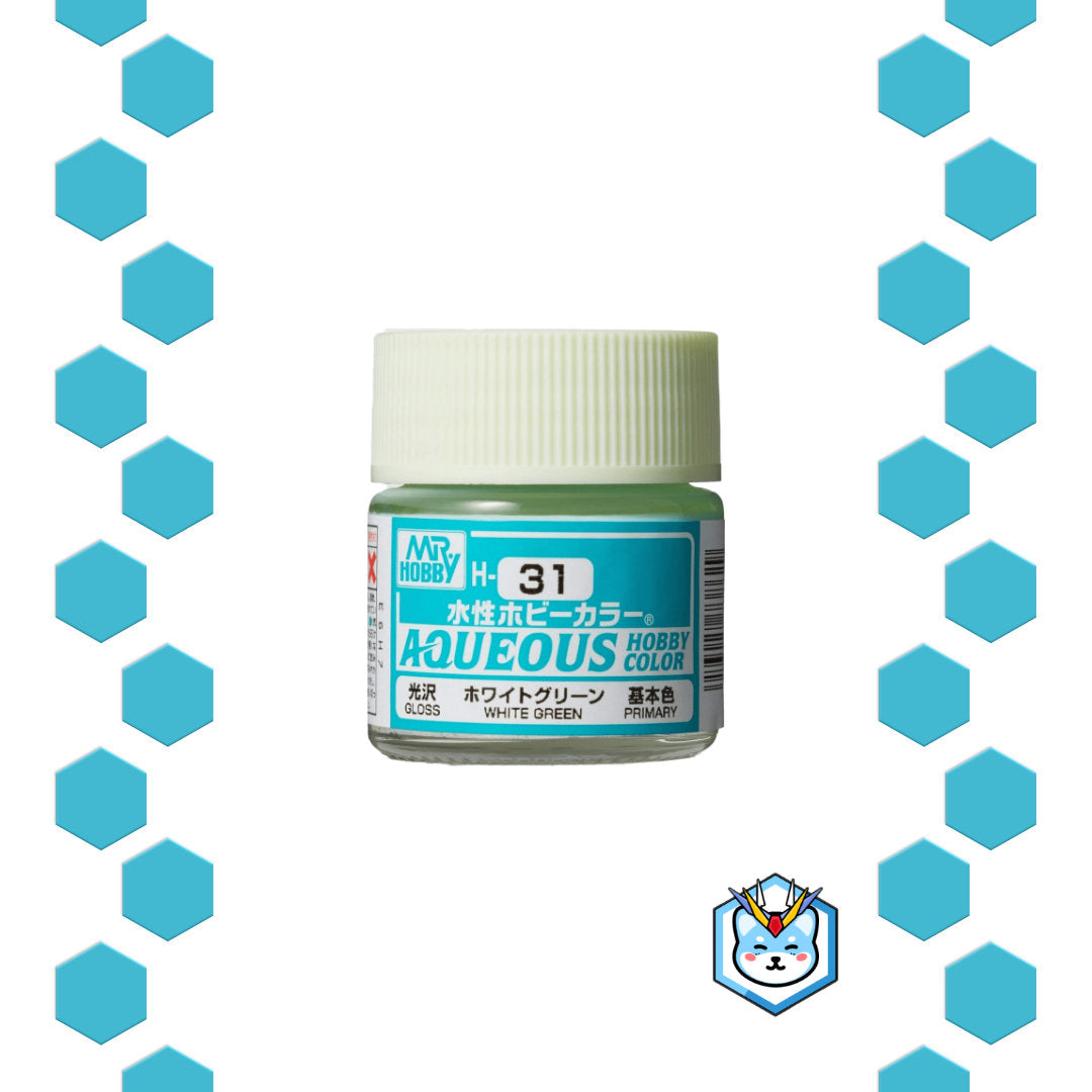 Aqueous Hobby Color H31 White Green - Glacier Hobbies - GSI Creo