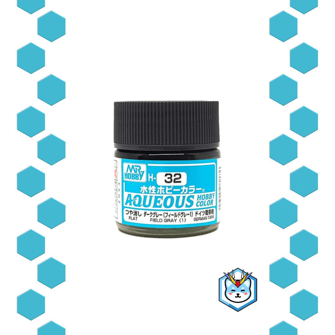 Aqueous Hobby Color H32 Field Gray (1) - Glacier Hobbies - GSI Creo