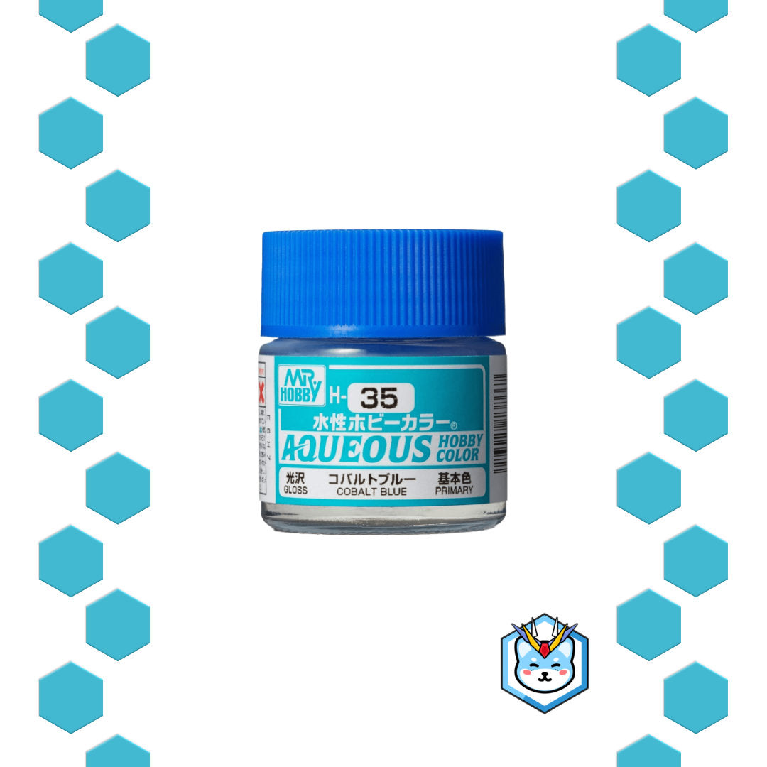Aqueous Hobby Color H35 Cobalt Blue - Glacier Hobbies - GSI Creo