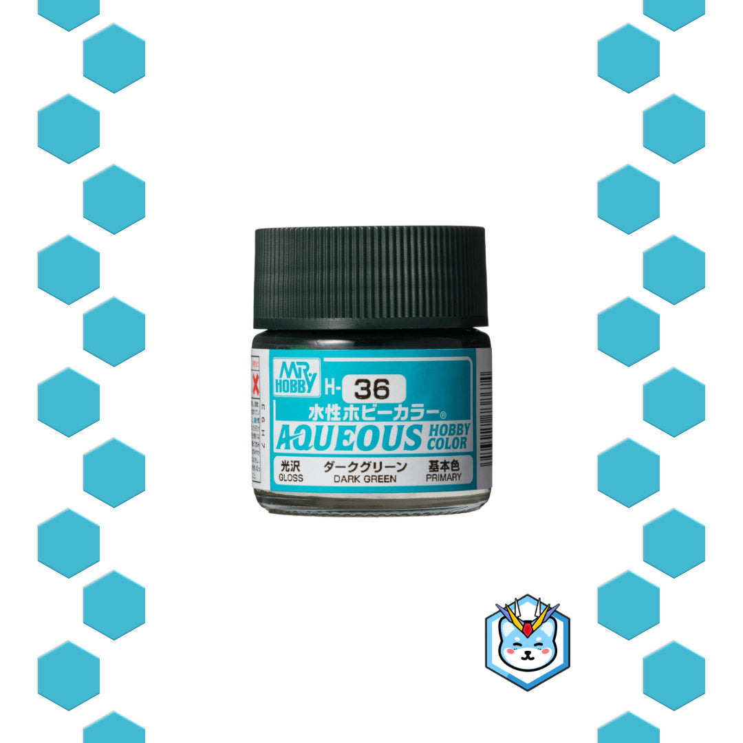 Aqueous Hobby Color H36 Dark Green - Glacier Hobbies - GSI Creo