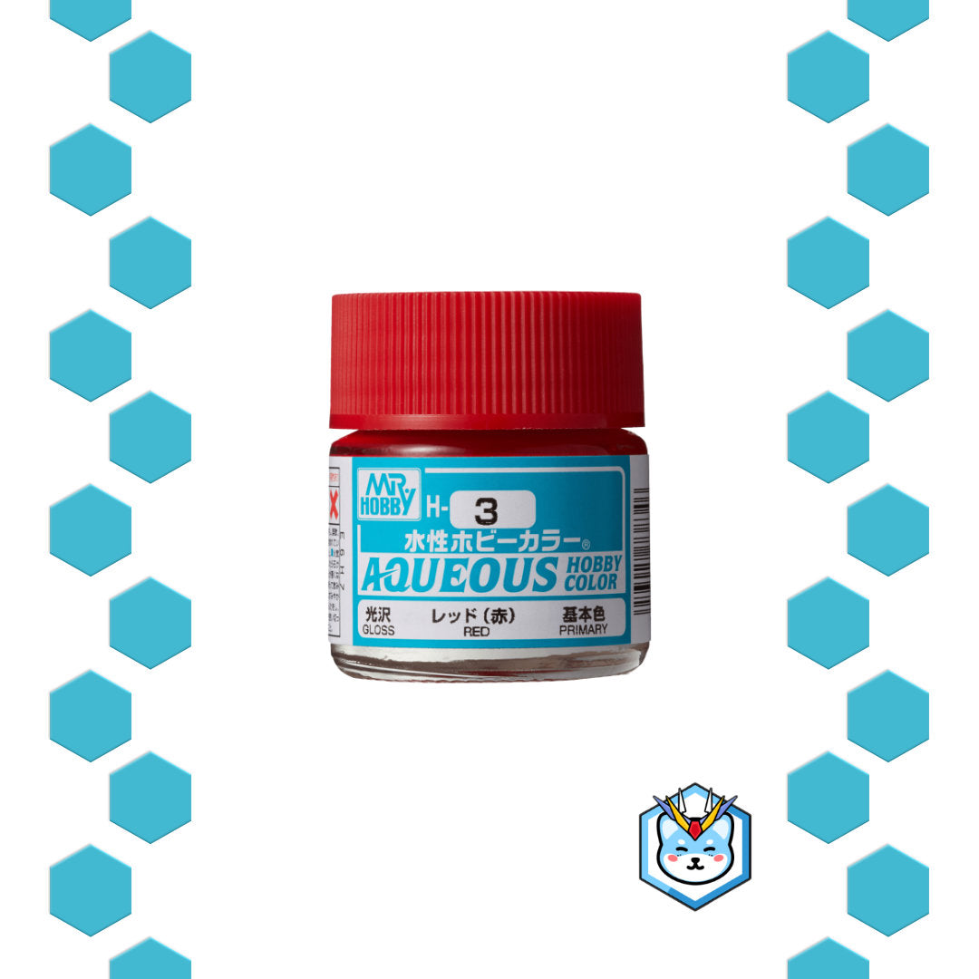 Aqueous Hobby Color H3 Red - Glacier Hobbies - GSI Creo