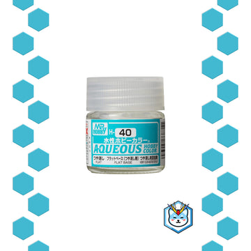 Aqueous Hobby Color H40 Flat Base - Glacier Hobbies - GSI Creo