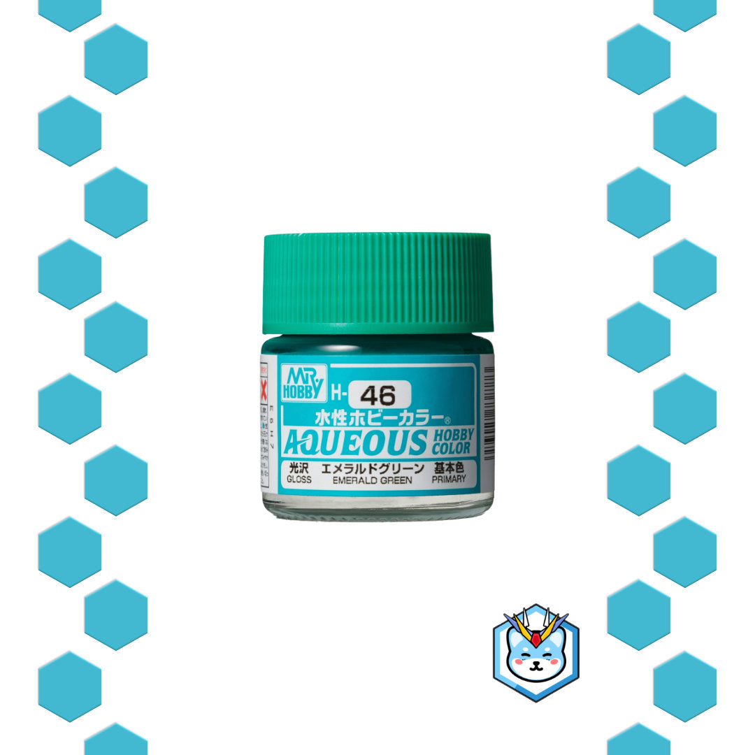 Aqueous Hobby Color H46 Emerald Green - Glacier Hobbies - GSI Creo