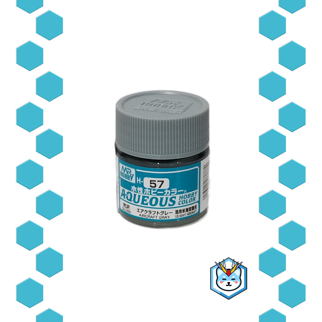 Aqueous Hobby Color H57 Aircraft Gray - Glacier Hobbies - GSI Creo