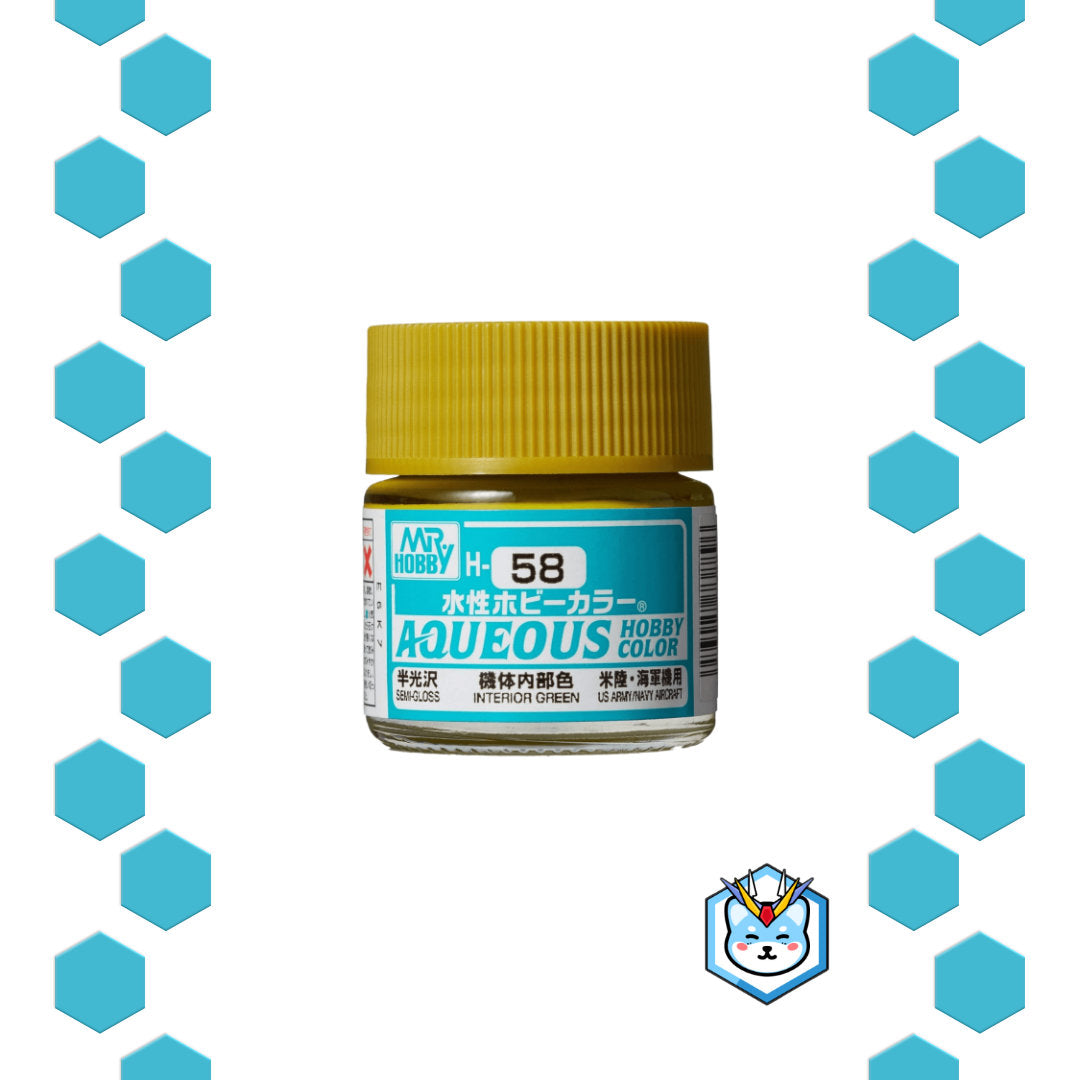 Aqueous Hobby Color H58 Interior Green - Glacier Hobbies - GSI Creo