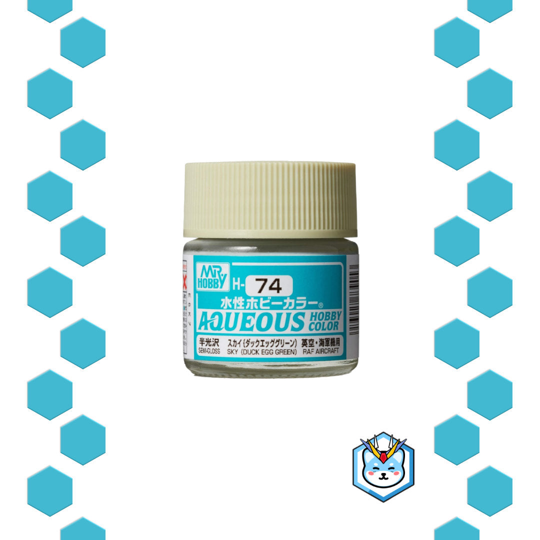 Aqueous Hobby Color H74 Sky (Duck Egg Green) - Glacier Hobbies - GSI Creo