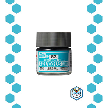 Aqueous Hobby Color H83 Dark Gray (2) - Glacier Hobbies - GSI Creo