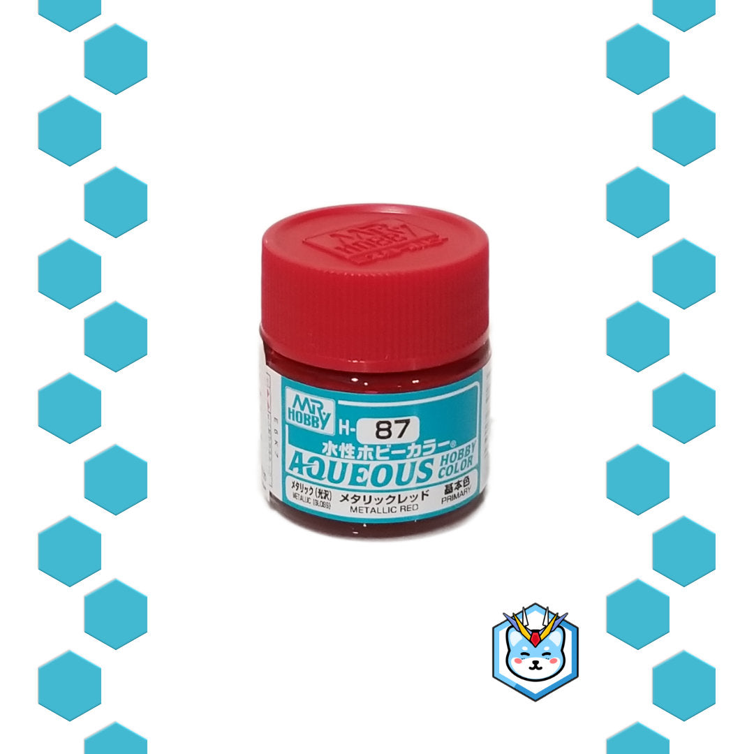 Aqueous Hobby Color H87 Metallic Red - Glacier Hobbies - GSI Creo