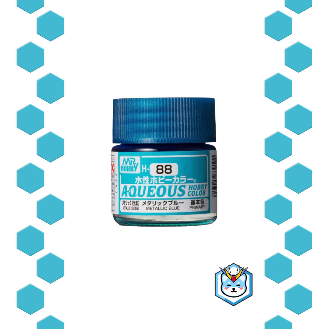 Aqueous Hobby Color H88 Metallic Blue - Glacier Hobbies - GSI Creo