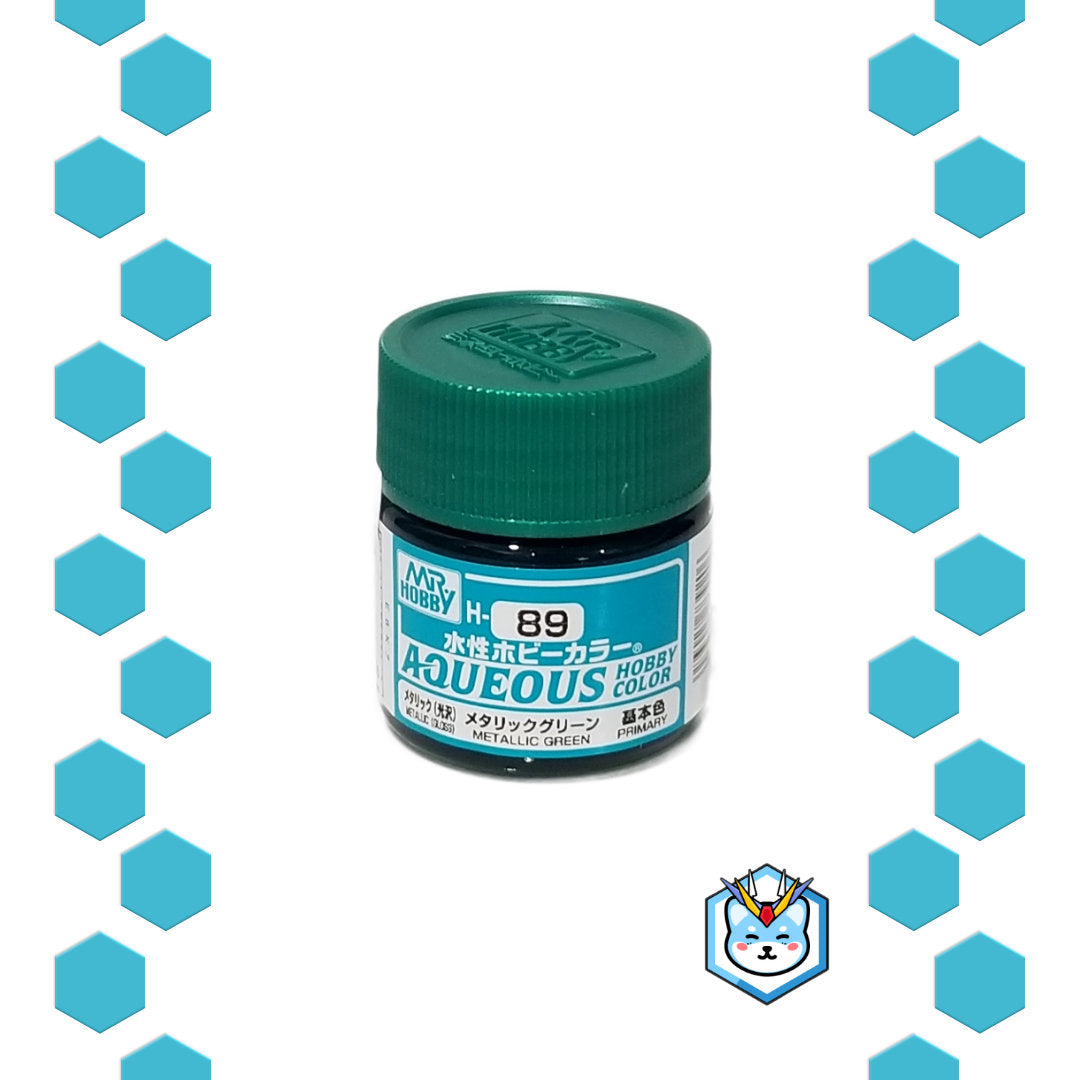 Aqueous Hobby Color H89 Metallic Green - Glacier Hobbies - GSI Creo