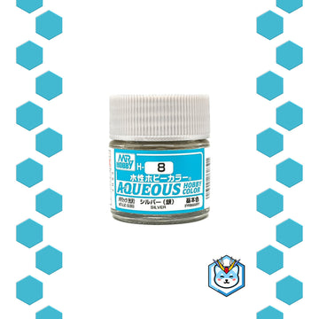 Aqueous Hobby Color H8 Silver - Glacier Hobbies - GSI Creo