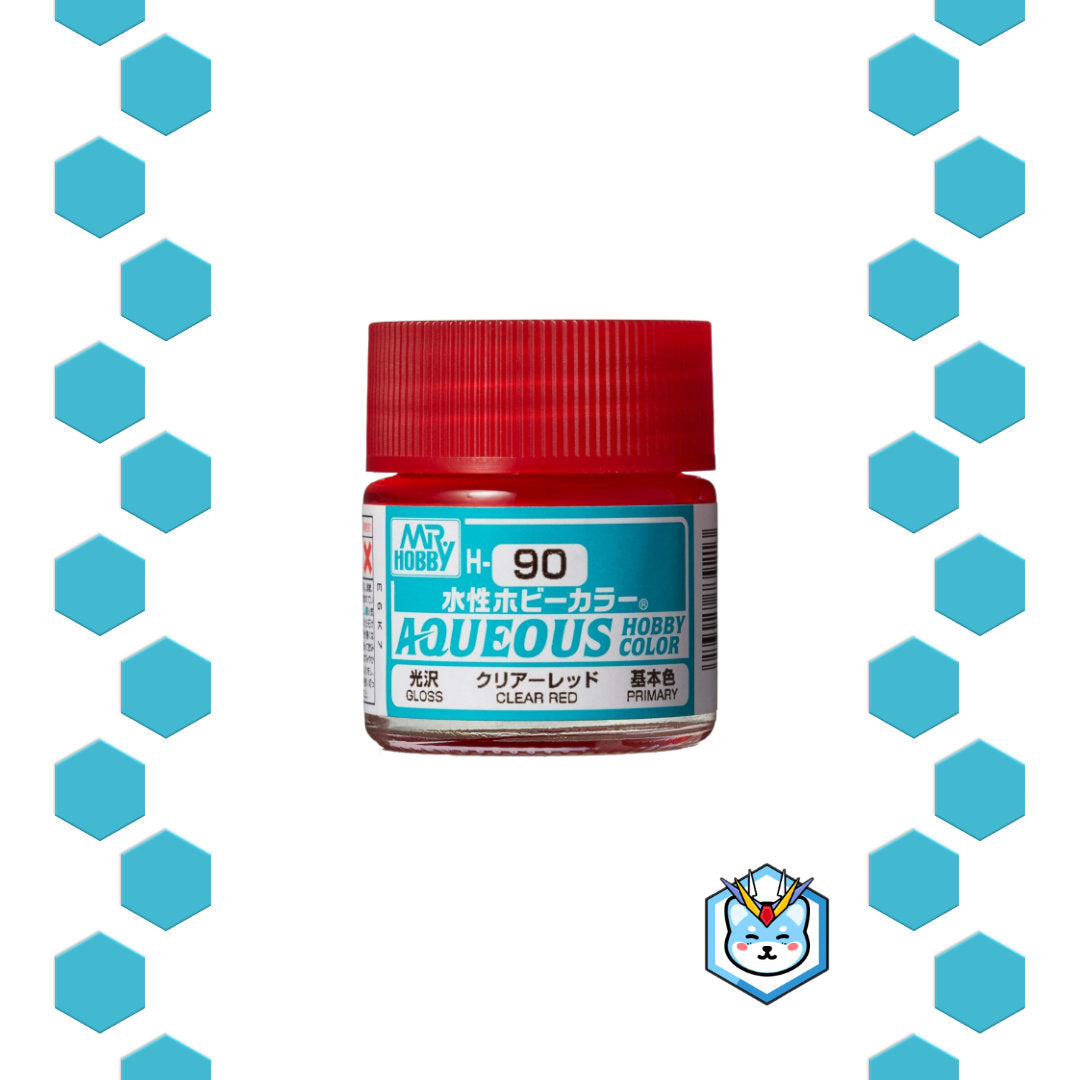 Aqueous Hobby Color H90 Clear Red - Glacier Hobbies - GSI Creo