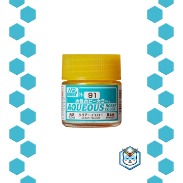 Aqueous Hobby Color H91 Clear Yellow - Glacier Hobbies - GSI Creo