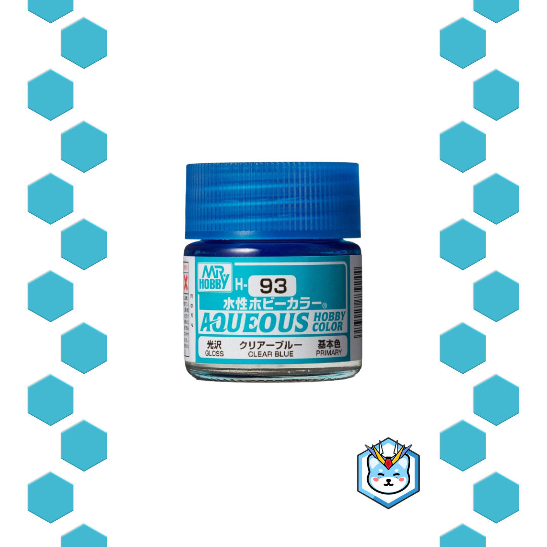 Aqueous Hobby Color H93 Clear Blue - Glacier Hobbies - GSI Creo