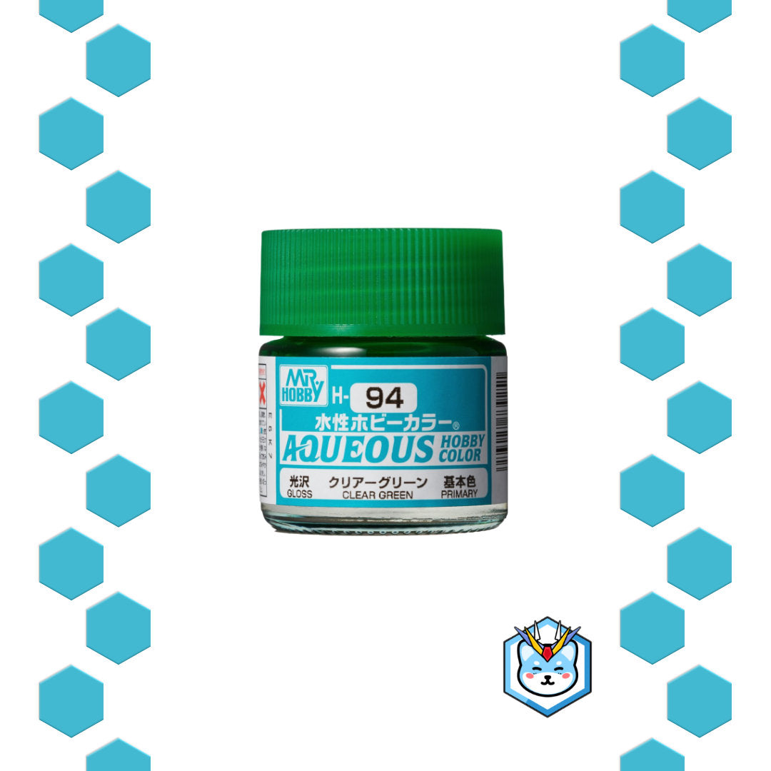 Aqueous Hobby Color H94 Clear Green - Glacier Hobbies - GSI Creo