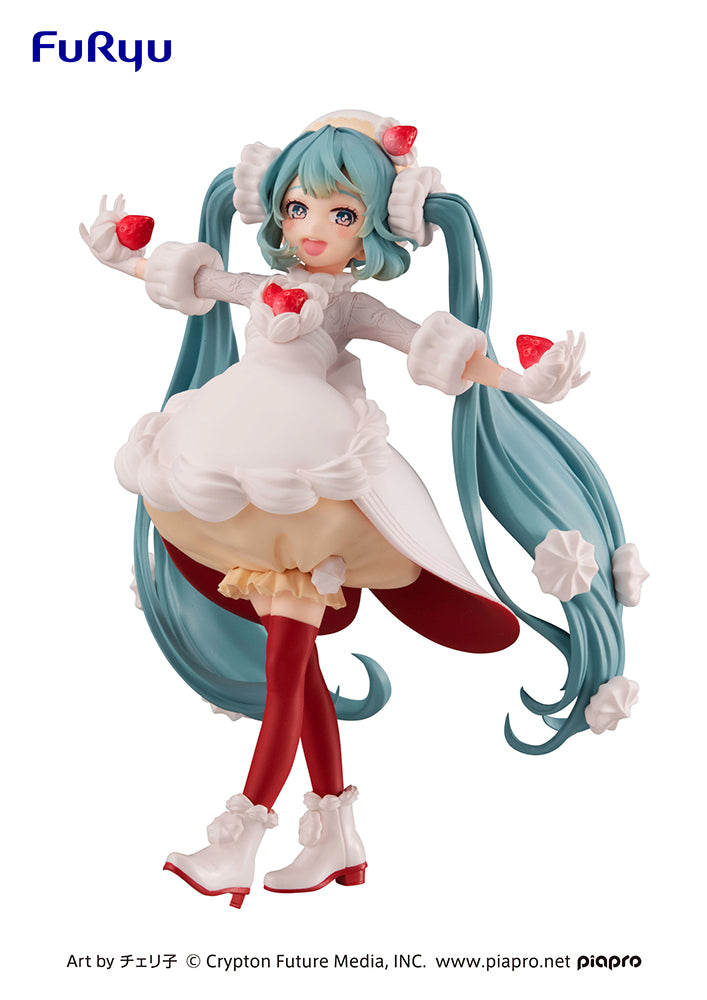 Hatsune Miku Sweet tea time figure-Hatsune Miku・strawberry short - Glacier Hobbies - FURYU Corporation