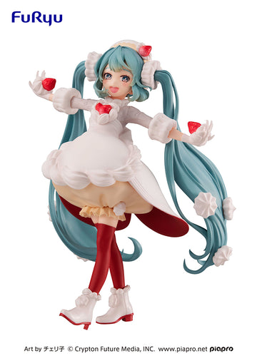 Hatsune Miku Sweet tea time figure-Hatsune Miku・strawberry short - Glacier Hobbies - FURYU Corporation