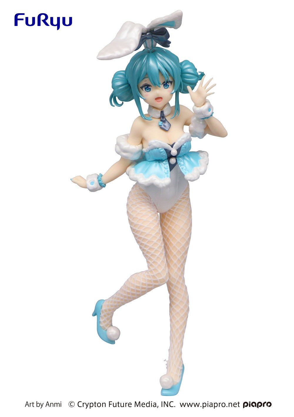 Hatsune Miku BiCute Bunnies Figure - Hatsune Miku White Rabbit Pearl Color ver. - Glacier Hobbies - FURYU Corporation