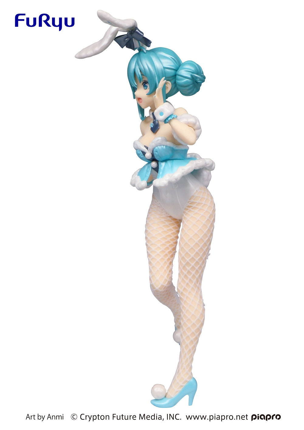 Hatsune Miku BiCute Bunnies Figure - Hatsune Miku White Rabbit Pearl Color ver. - Glacier Hobbies - FURYU Corporation