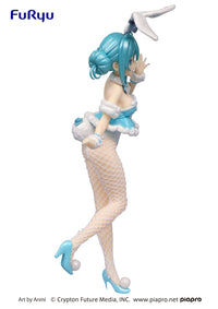 Hatsune Miku BiCute Bunnies Figure - Hatsune Miku White Rabbit Pearl Color ver. - Glacier Hobbies - FURYU Corporation