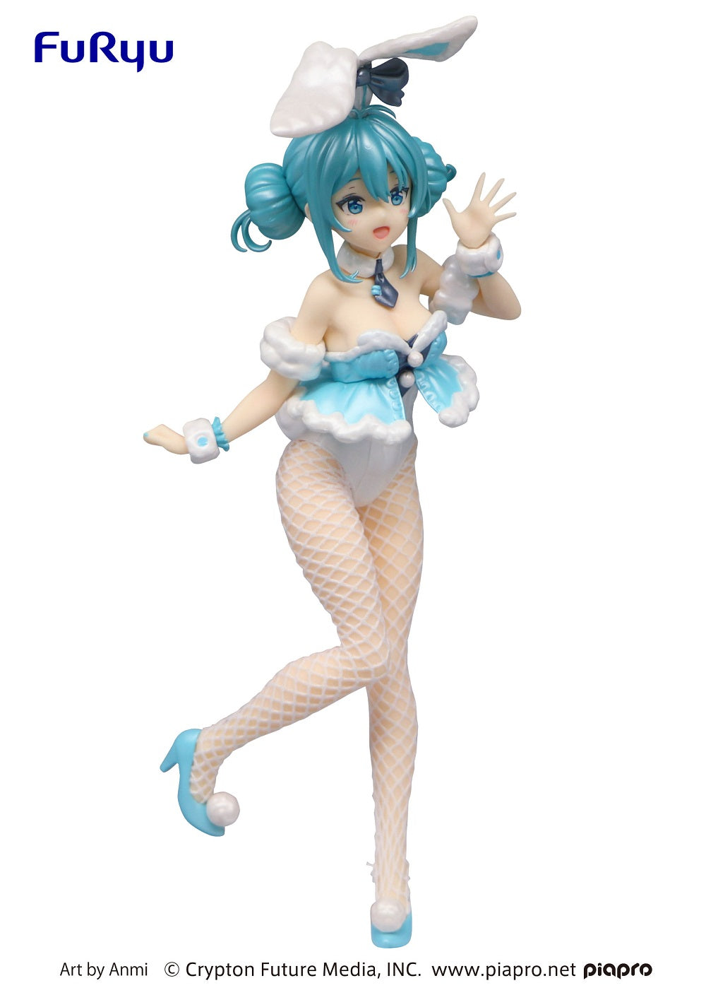 Hatsune Miku BiCute Bunnies Figure - Hatsune Miku White Rabbit Pearl Color ver. - Glacier Hobbies - FURYU Corporation