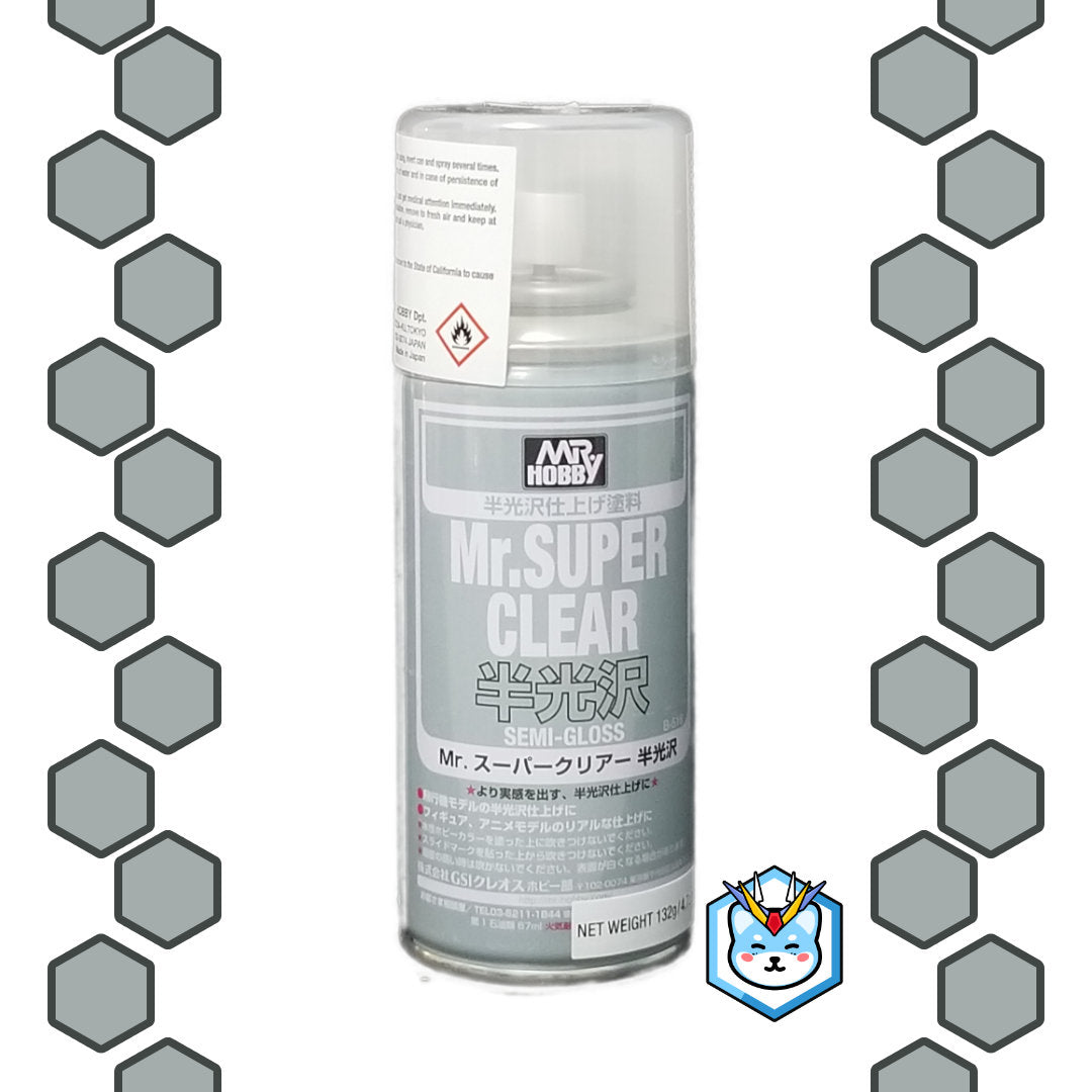 Mr. Super Clear Semi-Gloss Spray - Glacier Hobbies - GSI Creo