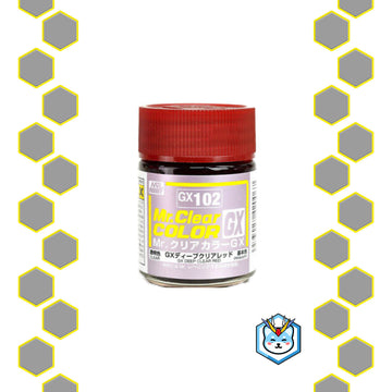 Mr. Clear Color GX102 GX Deep Clear Red - Glacier Hobbies - GSI Creo