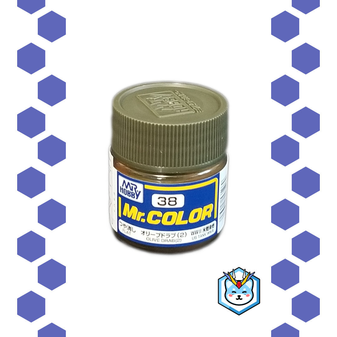 Mr. Color C38 Olive Drab (2) - Glacier Hobbies - GSI Creo