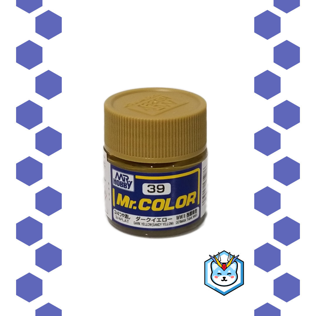 Mr. Color C39 Dark Yellow (Sandy Yellow) - Glacier Hobbies - GSI Creo
