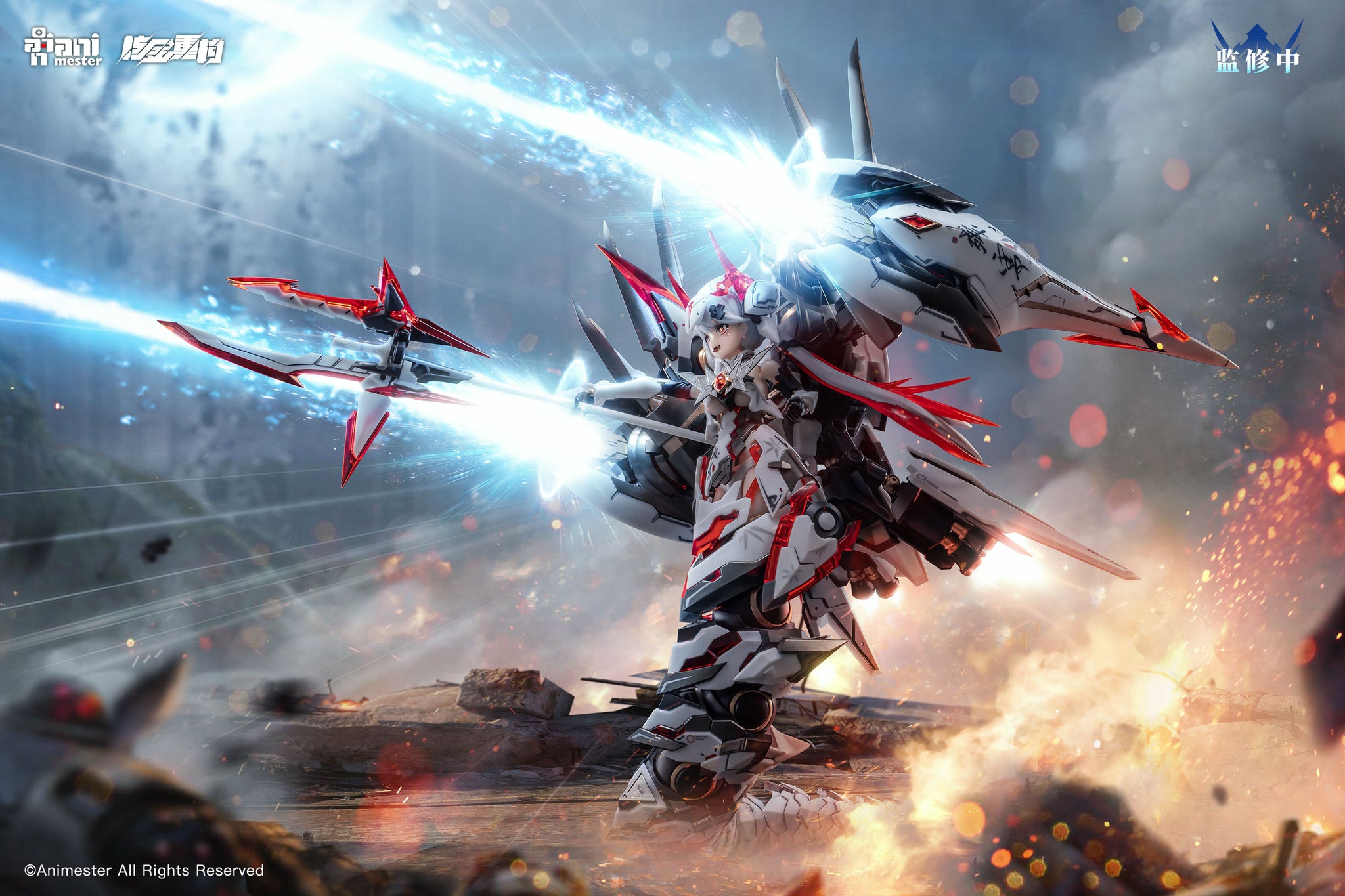 ANIMESTER X NUCLEAR GOLD RECONSTRUCTION POLARIS WHITE 1/12 PLASTIC MODEL KIT