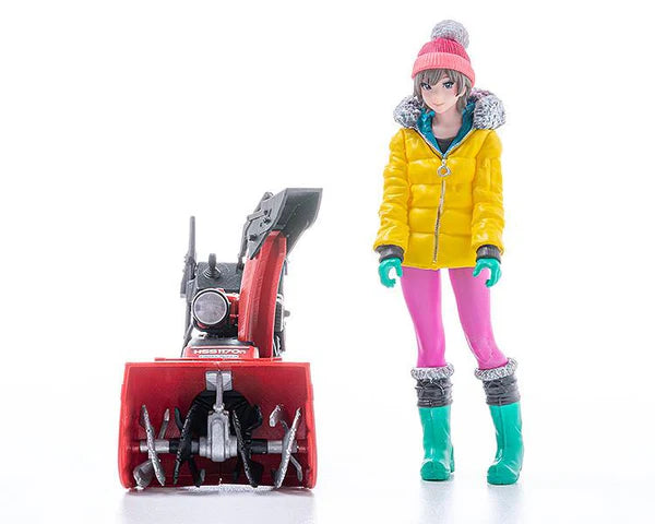 PLAMAX MF-62: minimum factory Minori with Honda Small Snow Plow HSS1170n (JX) 1/20 Scale Figure