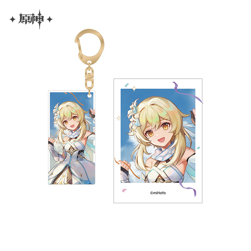 Genshin Impact Acrylic Keychain & Polaroid Card Set