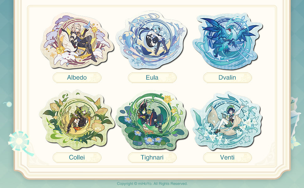 Genshin Impact Windblume's Breath Theme Die-cut Mouse Pad