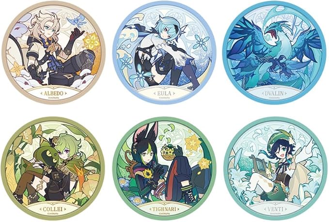 Genshin Impact Windblume's Breath Flowing Glitter Coaster