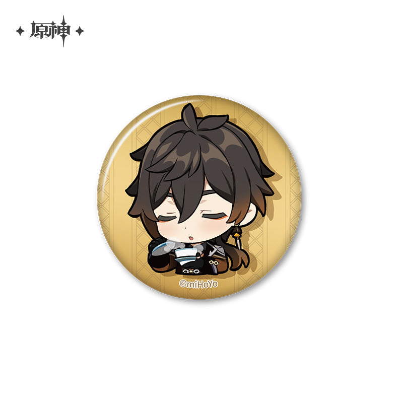 Genshin Impact Chibi Stamp Chara Tin Badge