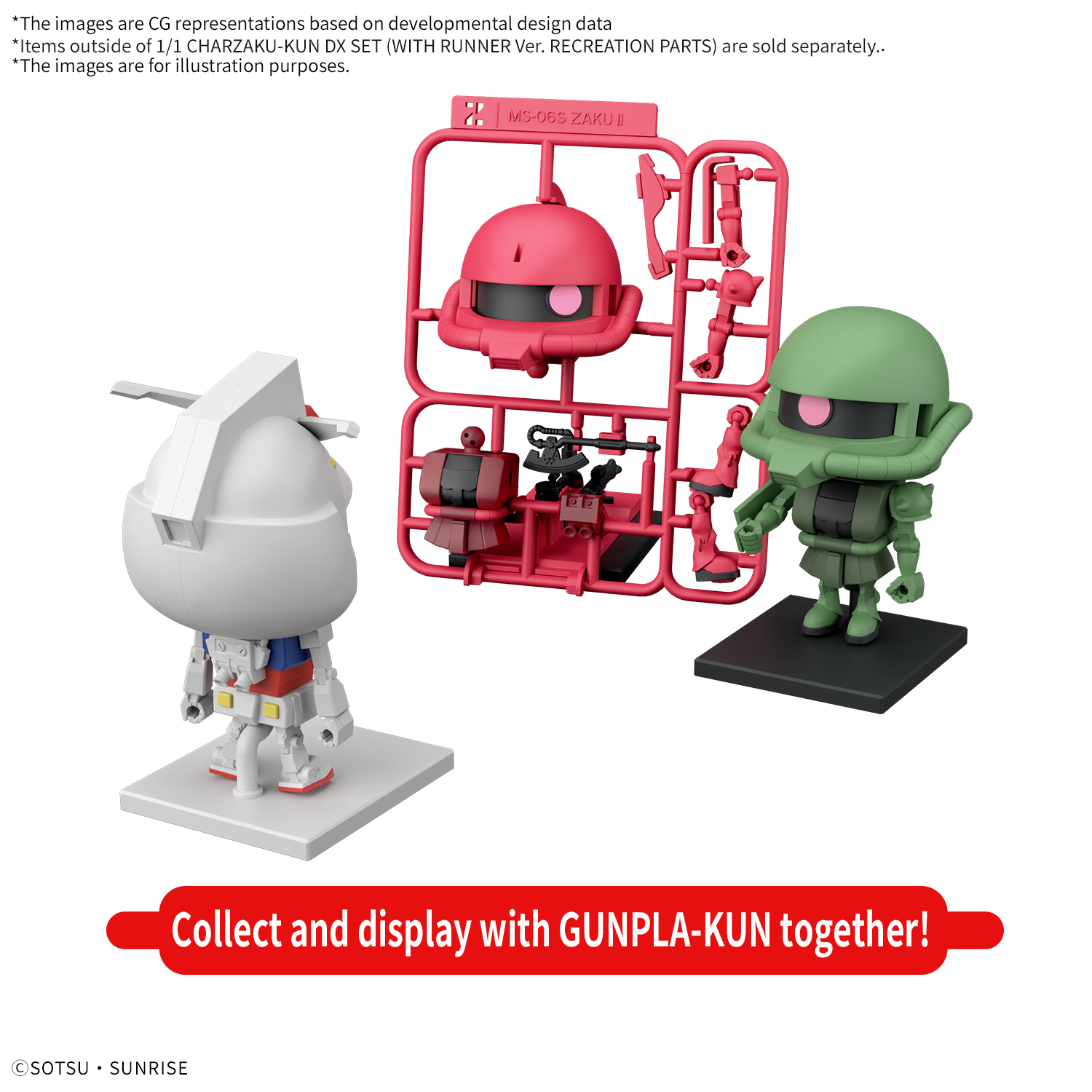 Char Zaku-Kun Dx Set (with Runner ver. Recreation Parts)