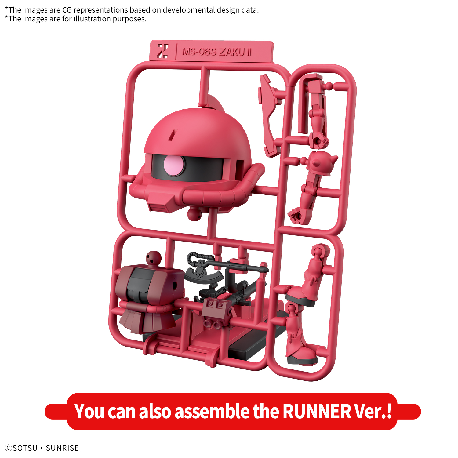 Char Zaku-Kun Dx Set (with Runner ver. Recreation Parts)