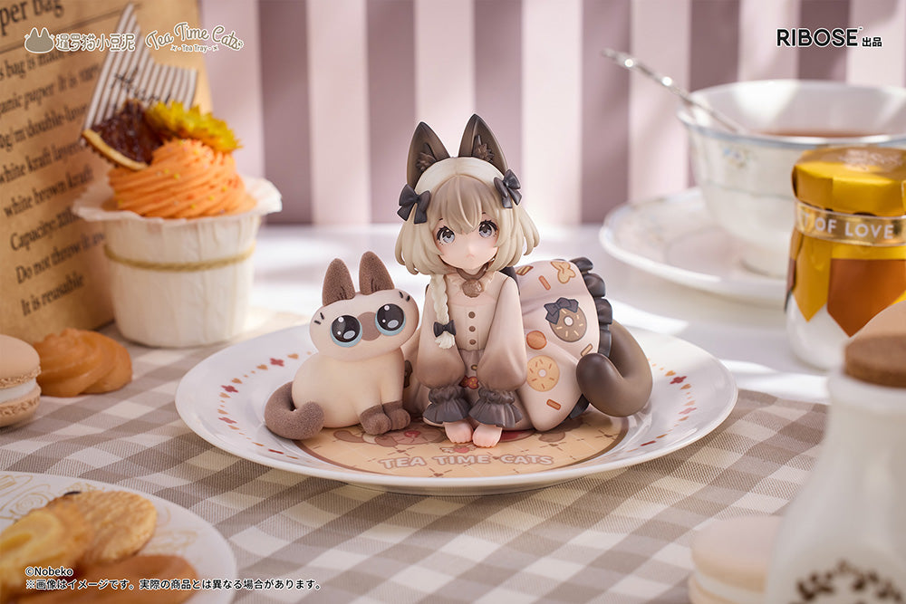 DLC Series Tea Time Cats x Siamese Cat Azuki-san Friendship Collaboration Exclusive Set Non Scale Figure