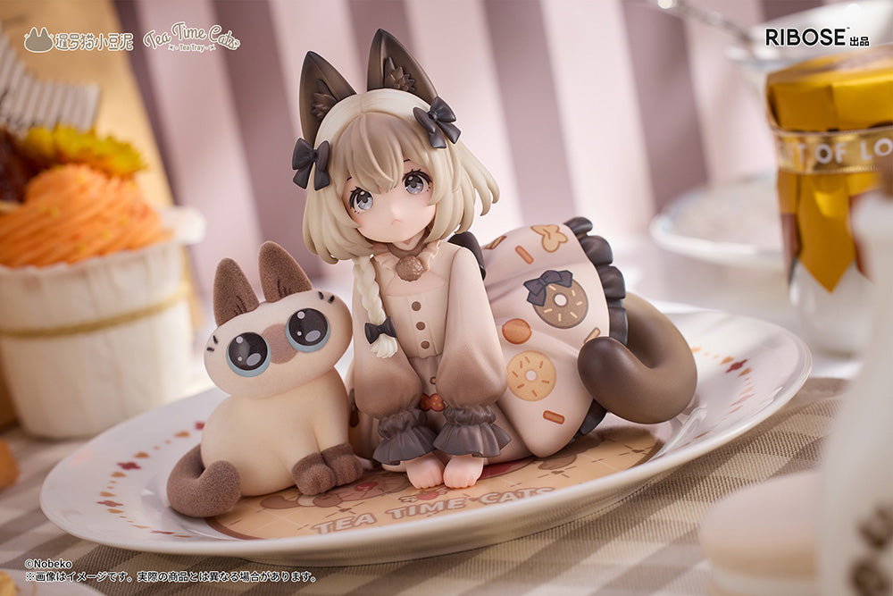 DLC Series Tea Time Cats x Siamese Cat Azuki-san Friendship Collaboration Exclusive Set Non Scale Figure