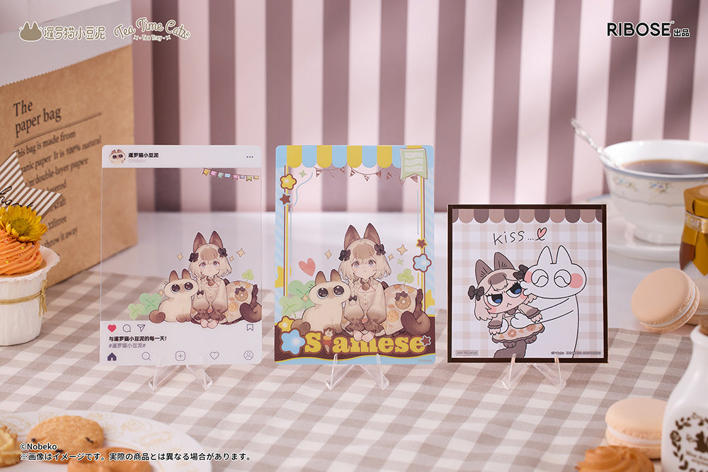 DLC Series Tea Time Cats x Siamese Cat Azuki-san Friendship Collaboration Exclusive Set Non Scale Figure