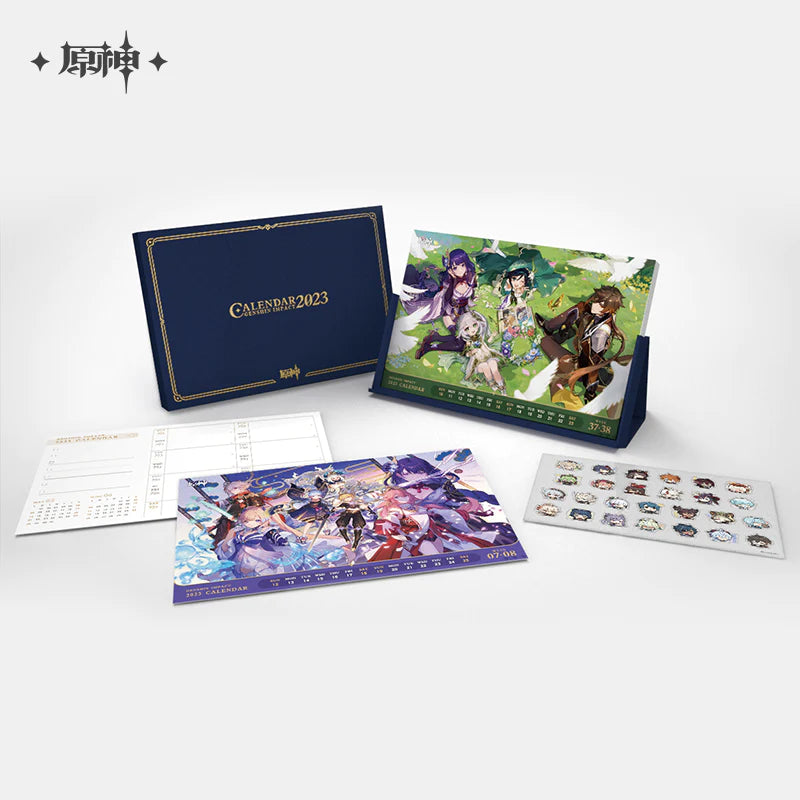 Genshin Impact OFFICIAL 2023 Desk Calendar - miHoYo - Glacier Hobbies