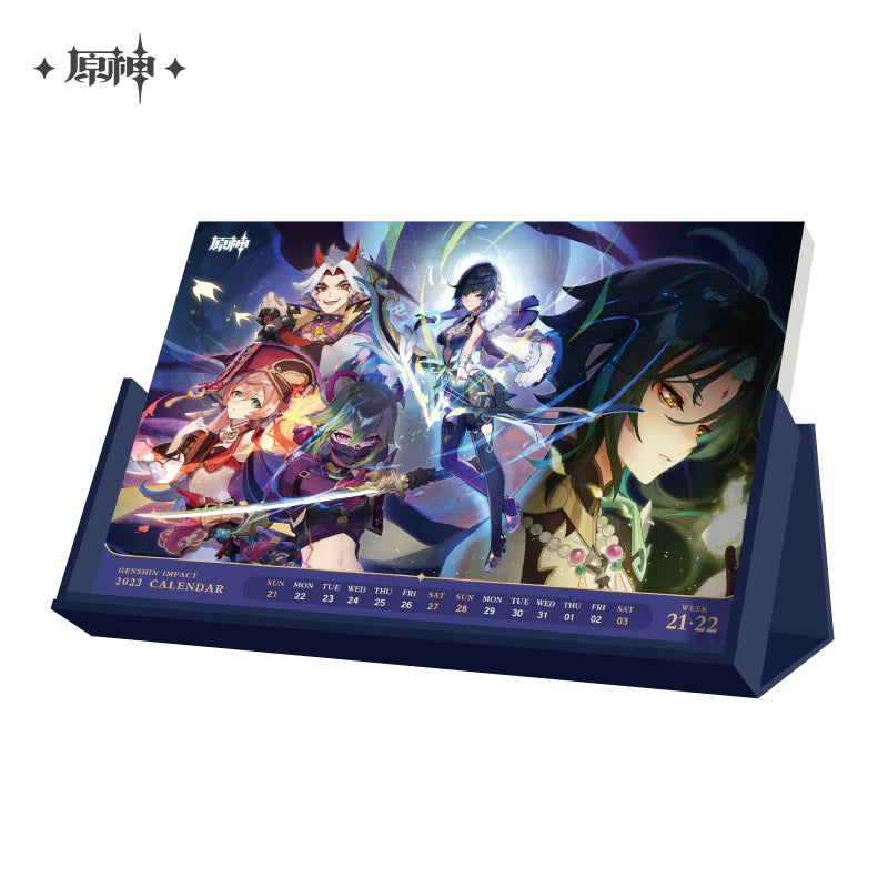 Genshin Impact OFFICIAL 2023 Desk Calendar - miHoYo - Glacier Hobbies